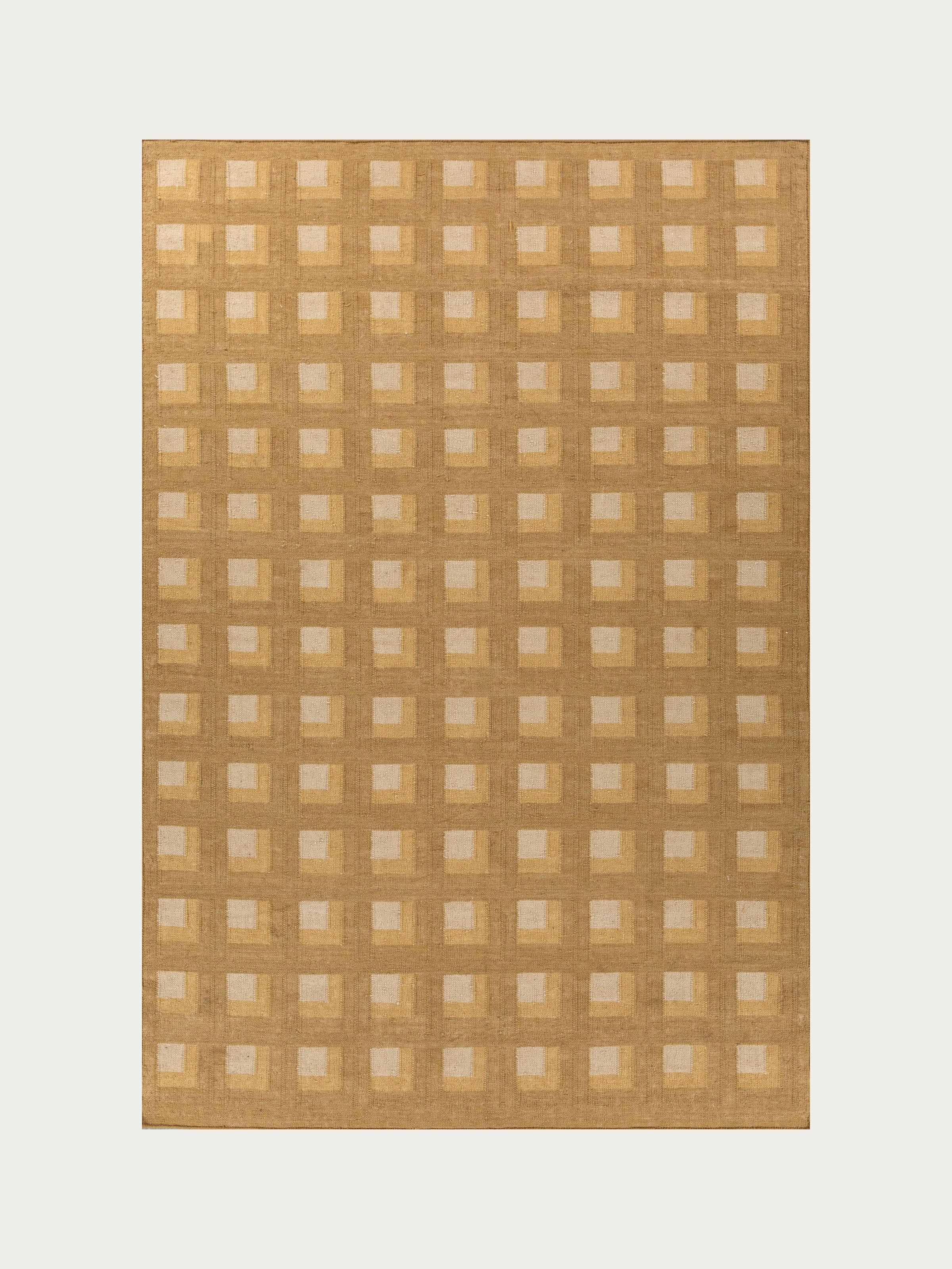 Aura Wool Dhurrie Rug — Amber