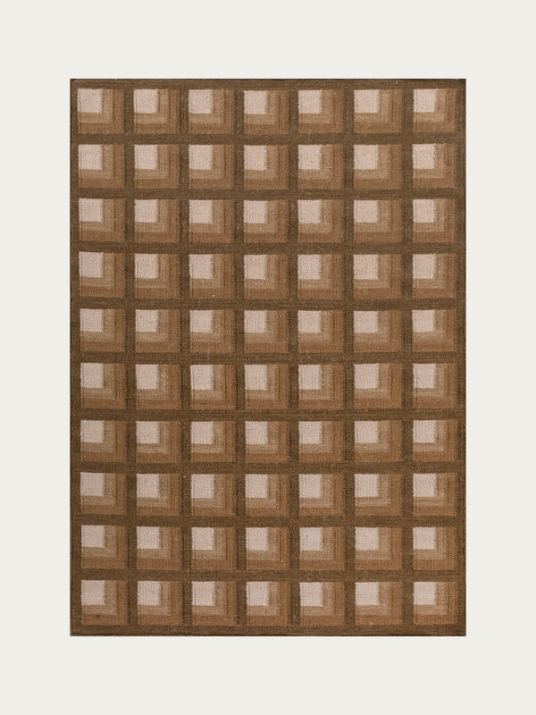 Aura Wool Dhurrie Rug — Tobacco