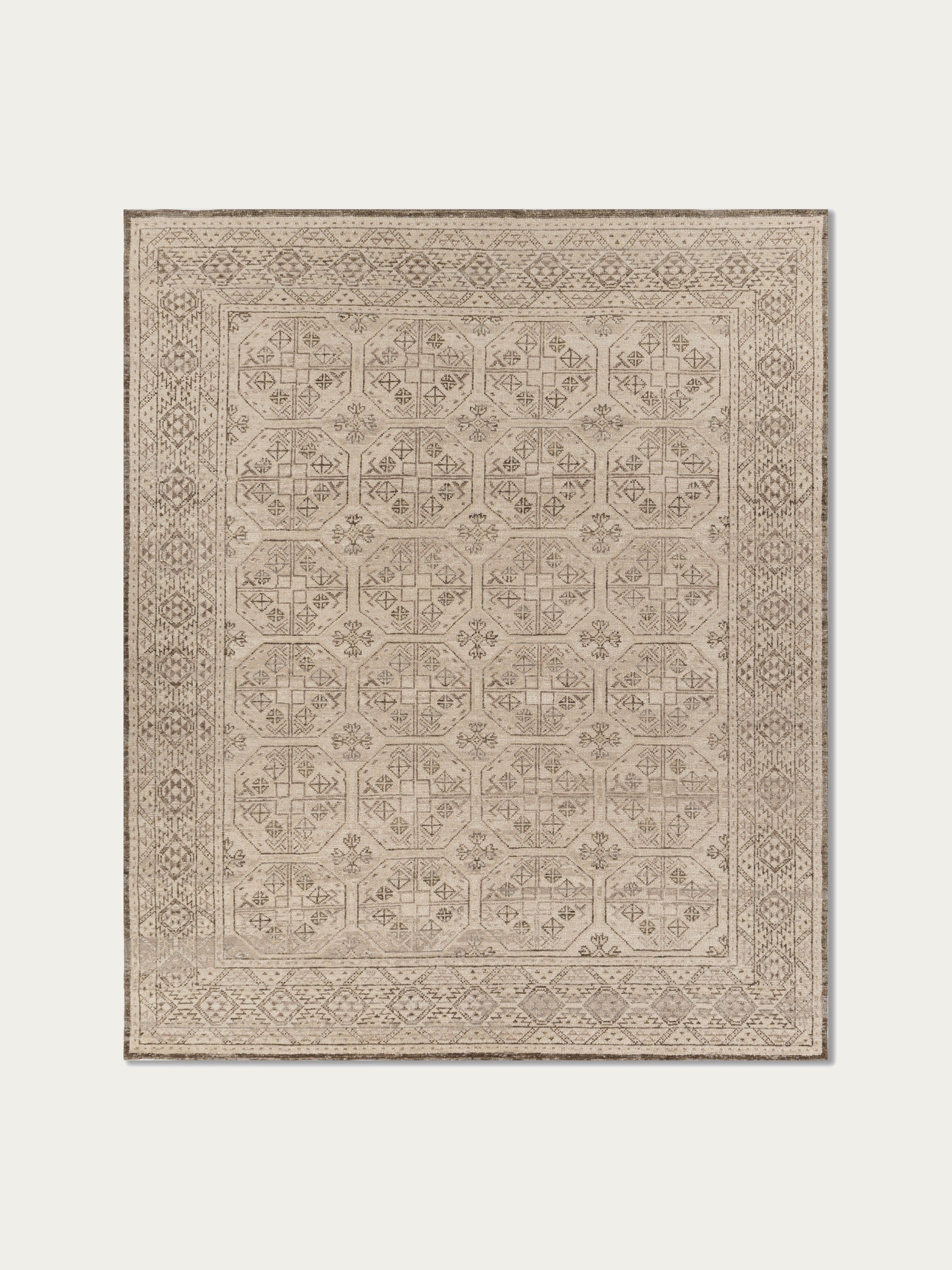 Brock Wool Hand-Knotted Rug — Linen