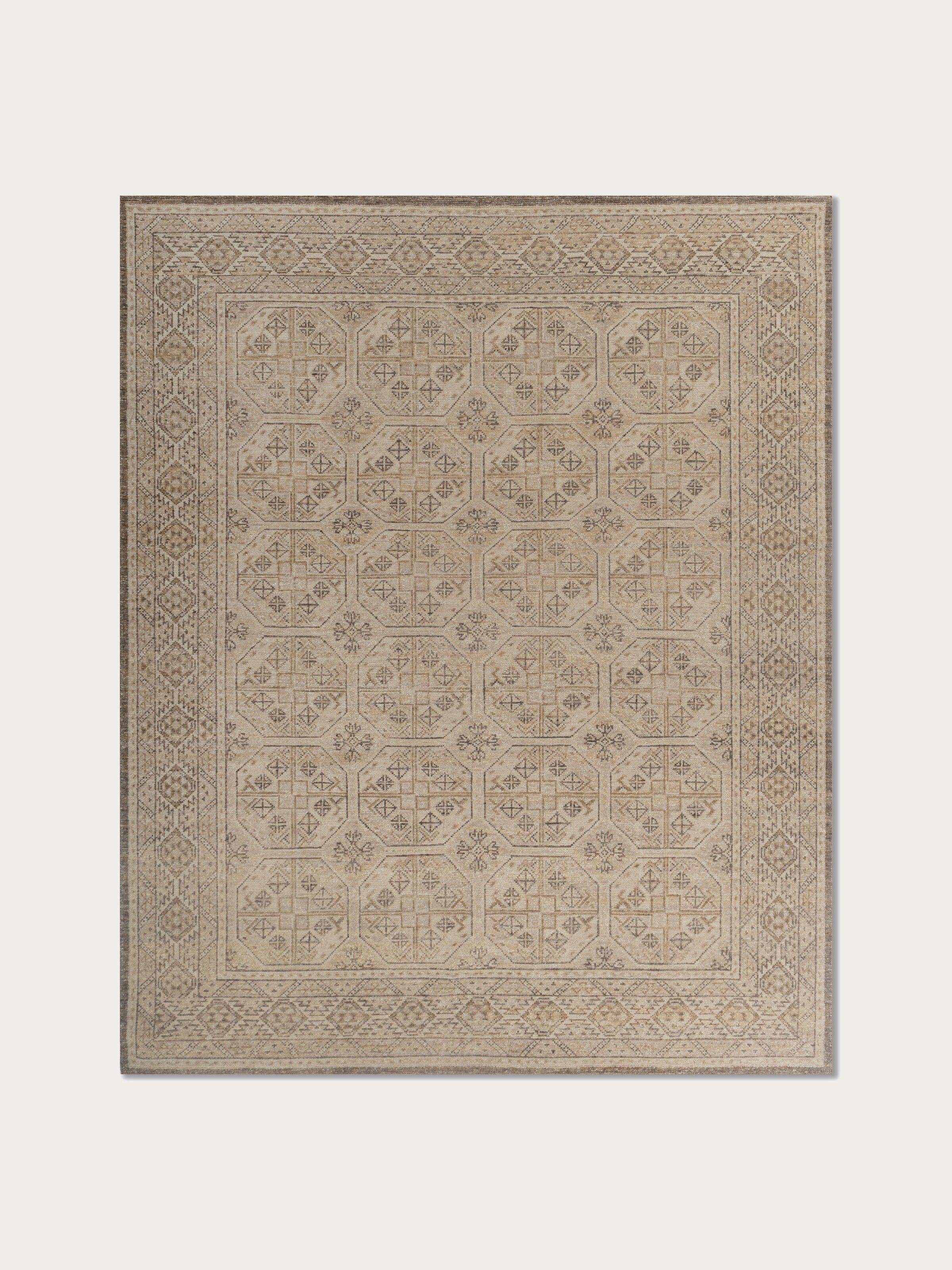 Brock Wool Hand-Knotted Rug — Snow