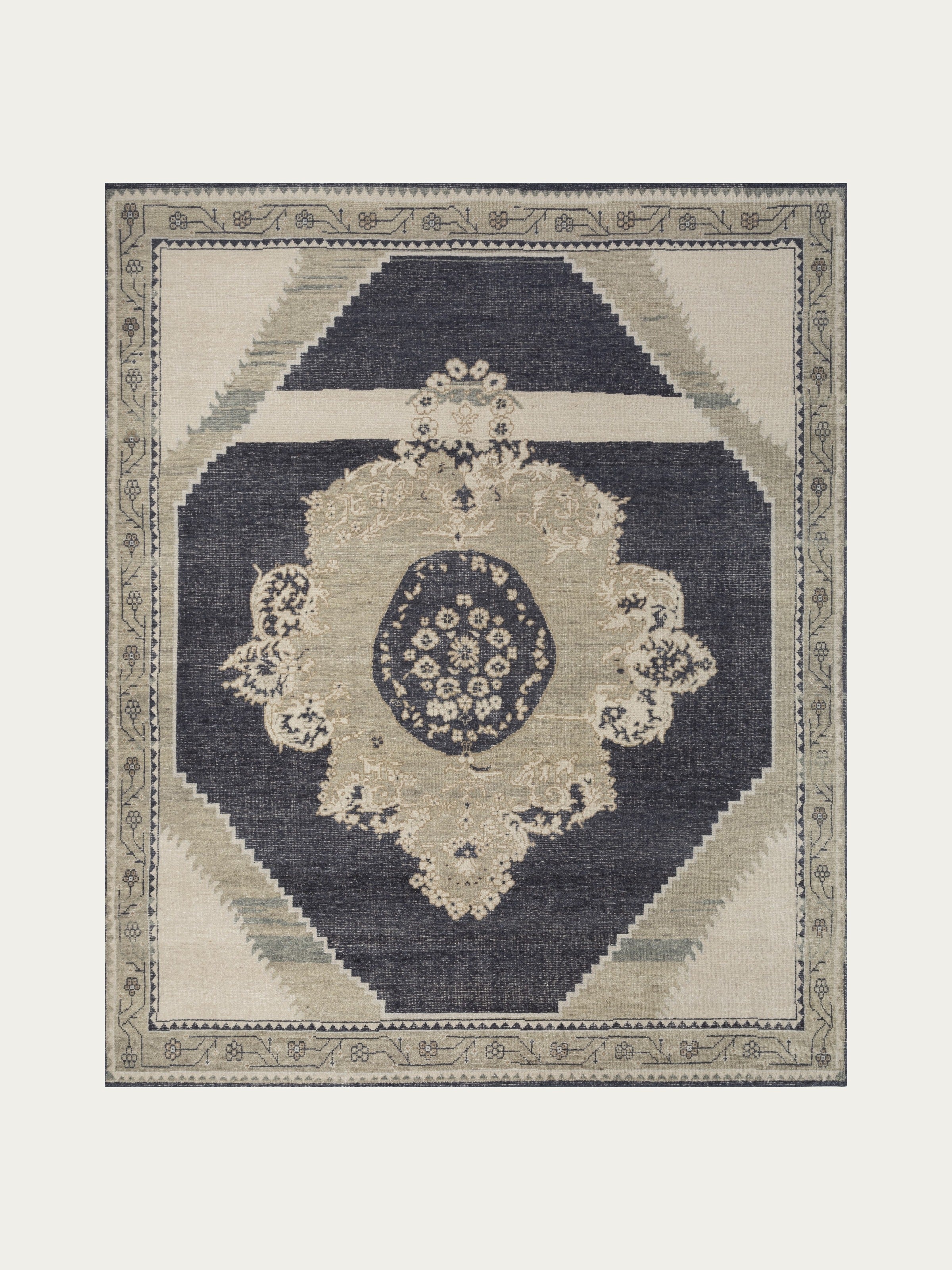 Heath Wool Hand-Knotted Rug — Slate