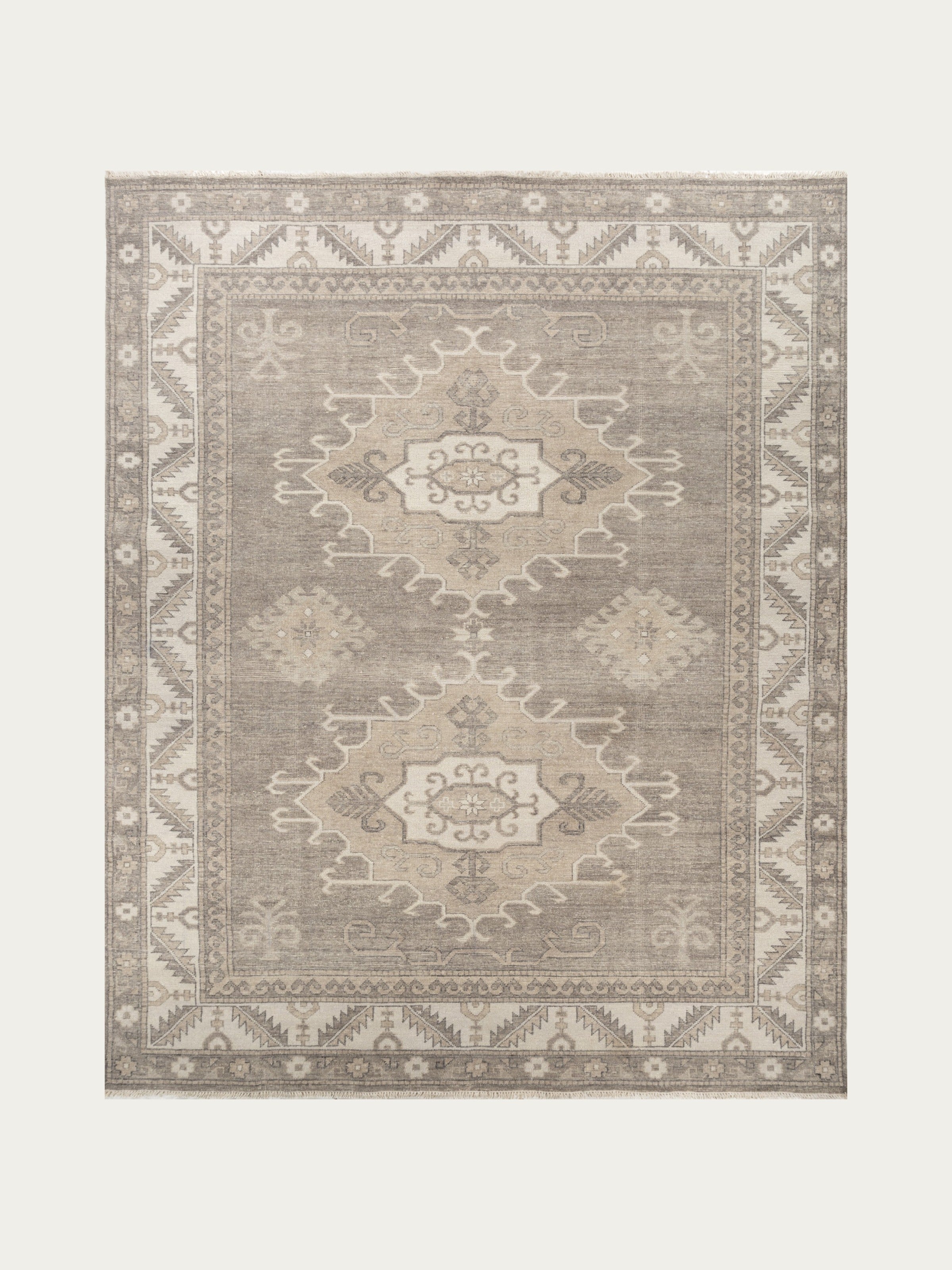 Lume Hand-Knotted Wool Rug — Shale